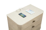 Lucaire 3-drawer Nightstand Bedside Table Sandstone view 11