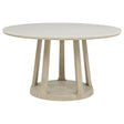 Lucaire 54-inch Round Cultured Marble Dining Table Sandstone from Decor Furniture
