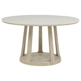 Lucaire 54-inch Round Cultured Marble Dining Table Sandstone from Decor Furniture