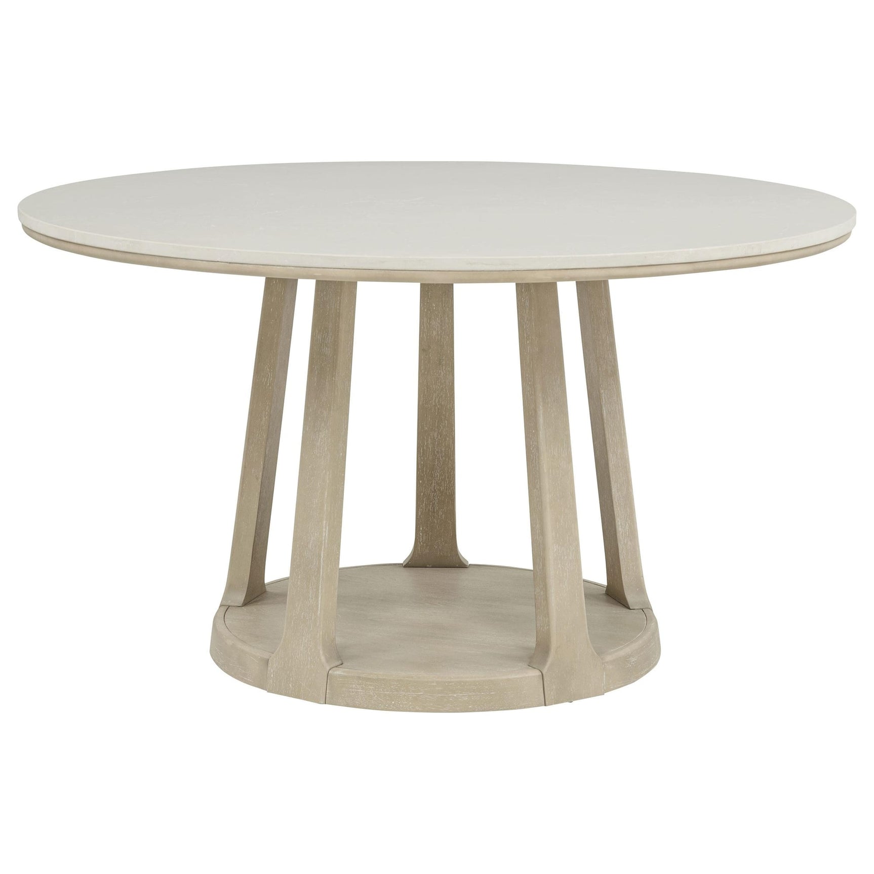 Lucaire 54-inch Round Cultured Marble Dining Table Sandstone from Decor Furniture