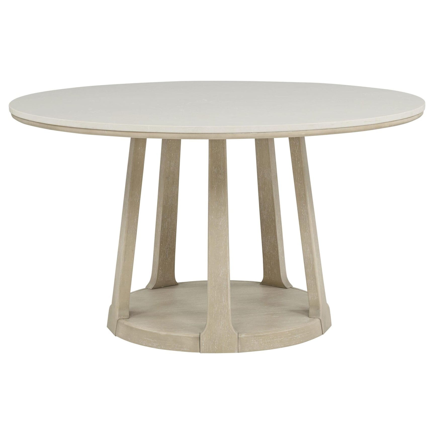 Lucaire 54-inch Round Cultured Marble Dining Table Sandstone view 2