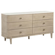 Lucaire 6-drawer Dresser Cabinet Sandstone from Decor Furniture