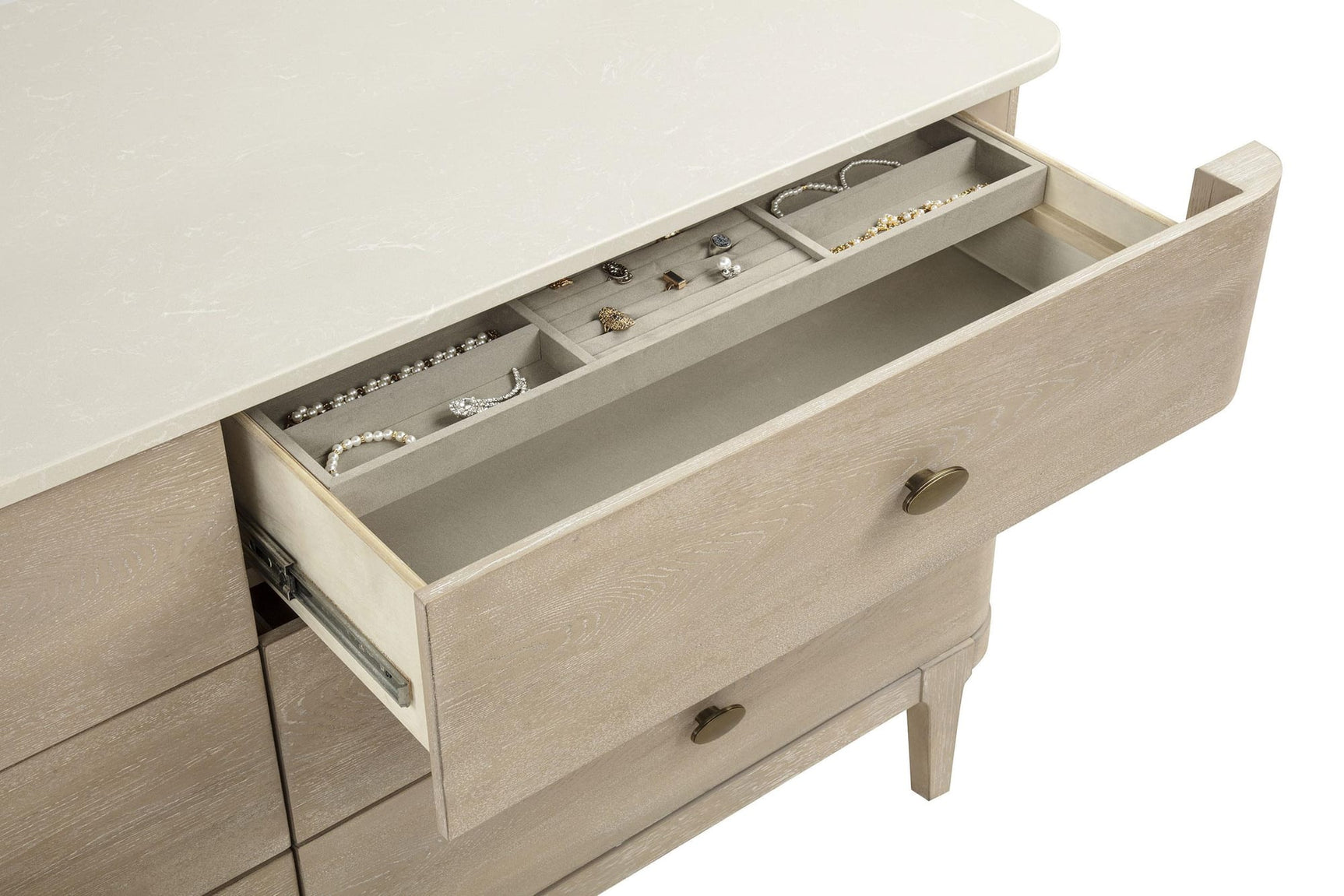 Lucaire 6-drawer Dresser Cabinet Sandstone view 9