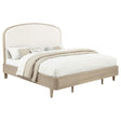 Lucaire Eastern King Upholstered Panel Bed Sandstone view 3