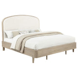 Lucaire Eastern King Upholstered Panel Bed Sandstone view 3
