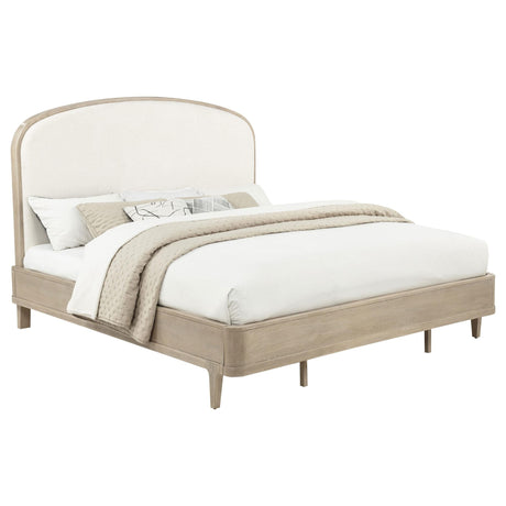 Lucaire Eastern King Upholstered Panel Bed Sandstone view 3