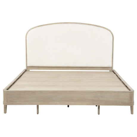 Lucaire Queen Upholstered Panel Bed Sandstone view 3
