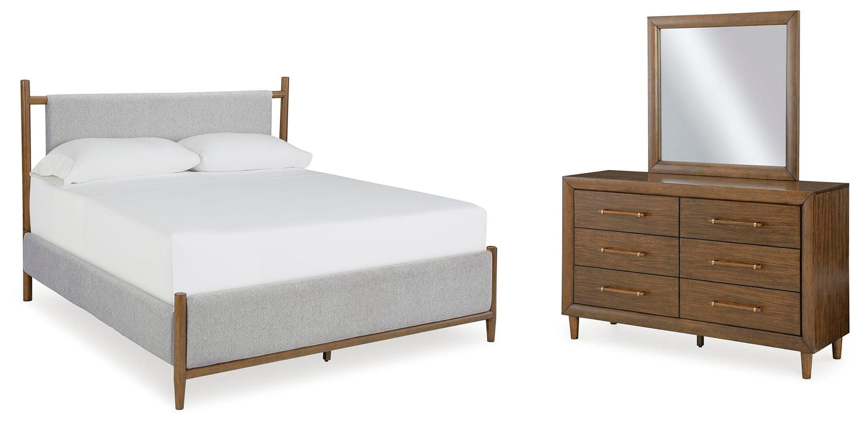 Lyncott Brown Upholstered Bedroom Set view 26
