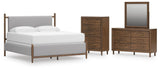 Lyncott Brown Upholstered Bedroom Set view 27