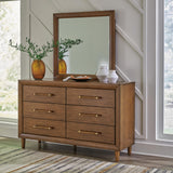 Lyncott Brown Upholstered Panel Bedroom Set Queen 4: Bed, Dresser, Mirror, Chest from Decor Furniture