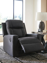Mackmenville Carbon Faux Leather Recliner view 7