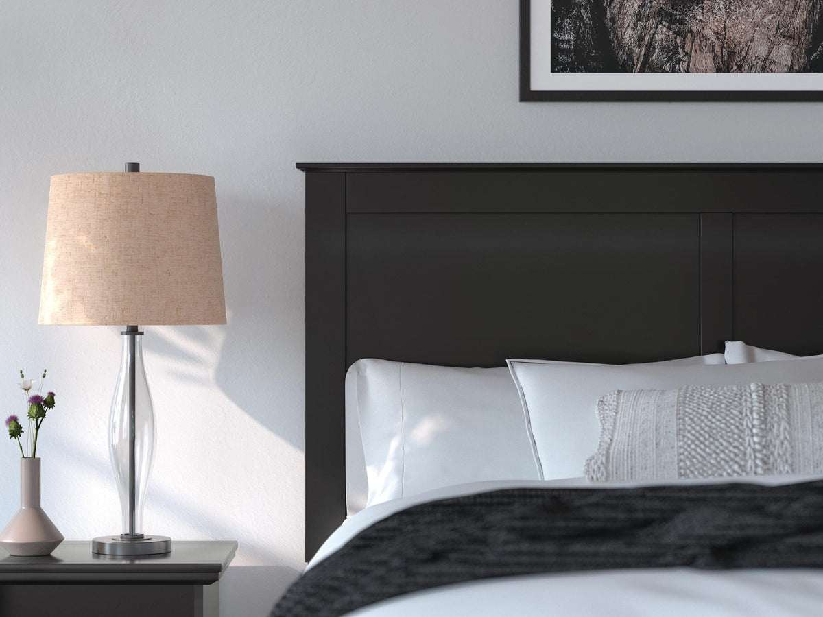 Maribel Black Panel Bedroom Set with Multiple Size and Piece Options Queen 5: Bed, Dresser, Mirror, Chest, NightStand from Decor Furniture