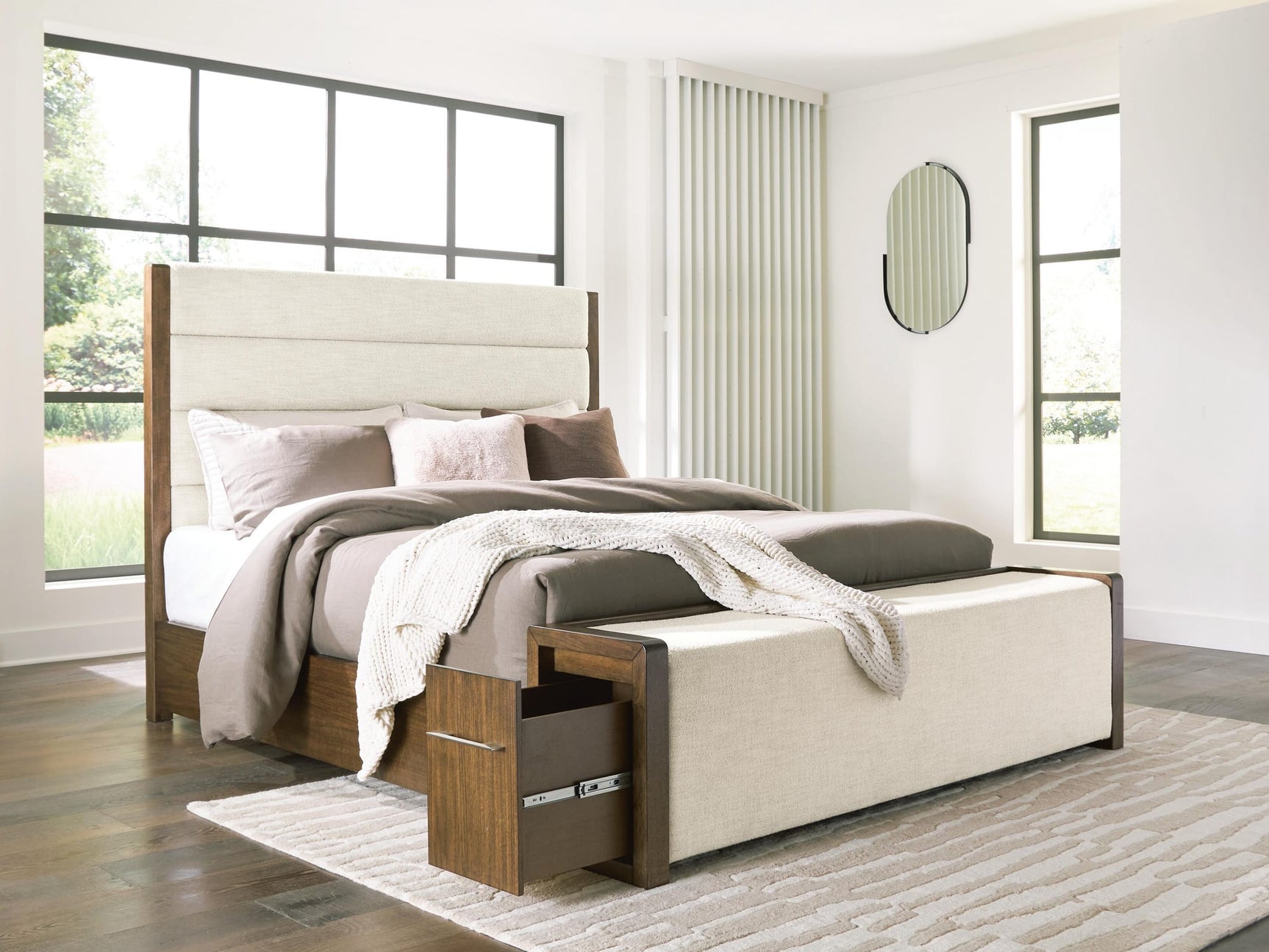 Marxmore Brown King Upholstered Storage Bed view 8