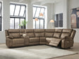 Max-Momentum Biscotti 6-Piece Power Reclining Sectional with Audio Console view 6