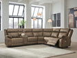 Max-Momentum Biscotti 6-Piece Power Reclining Sectional with Audio Console view 6