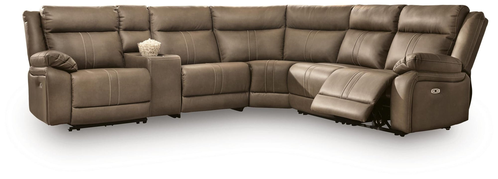 Max-Momentum Biscotti 6-Piece Power Reclining Sectional with Audio Console view 7