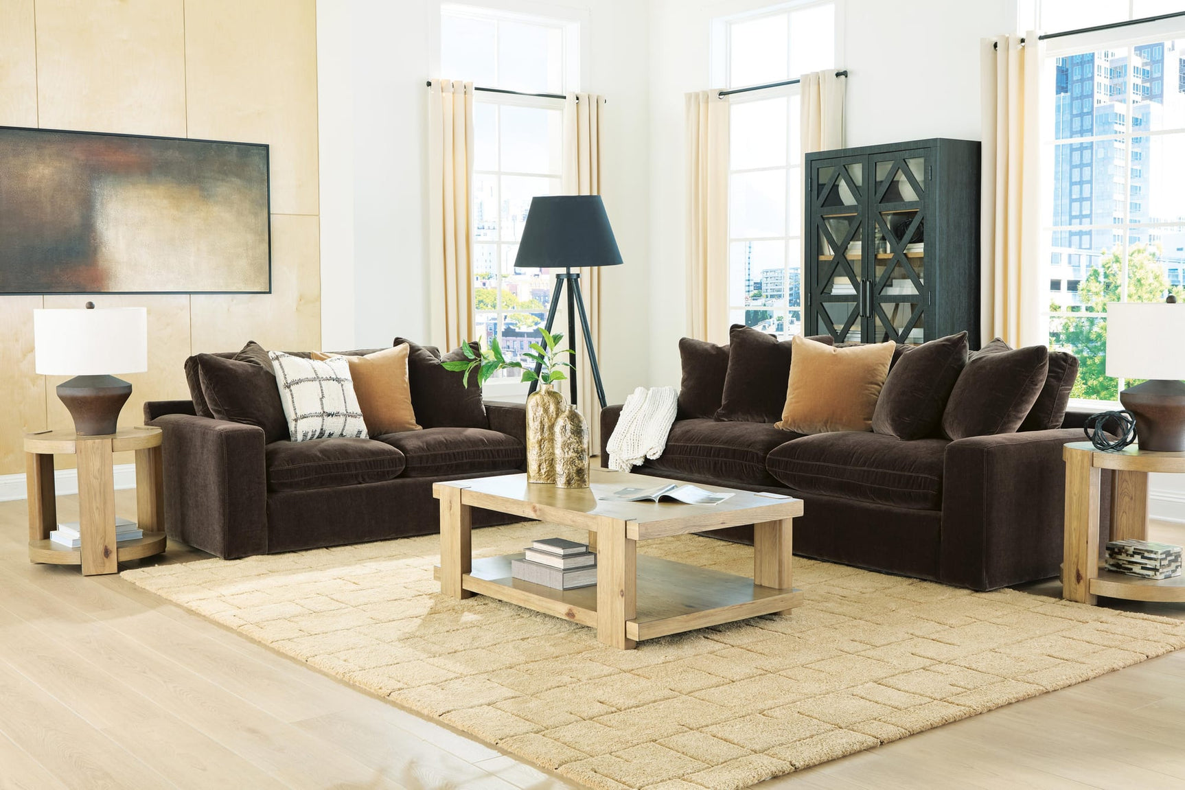 Maxton Bittersweet Heights Sofa and Loveseat from Decor Furniture