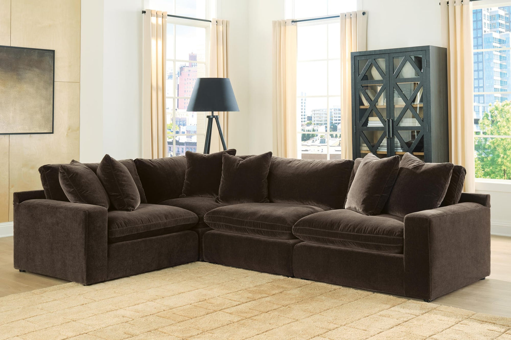 Maxton Heights Bittersweet 4-Piece Sectional from Decor Furniture