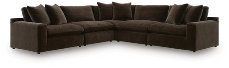 Maxton Heights Bittersweet 5-Piece Sectional view 2