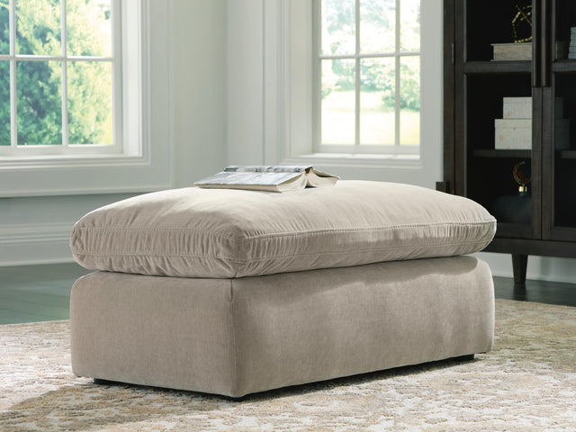 Maxton Heights Pebble Chenille,Velvet Ottoman from Decor Furniture