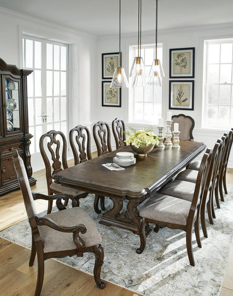 Maylee Dark Brown Dining Set from Decor Furniture