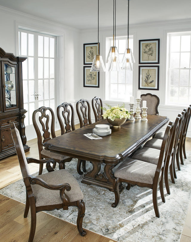 Maylee Dark Brown Dining Set from Decor Furniture