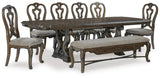 Maylee Dark Brown Dining Set view 6
