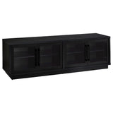 Medina 4-Door TV Stand for TVs up to 85 Inches Black from Decor Furniture