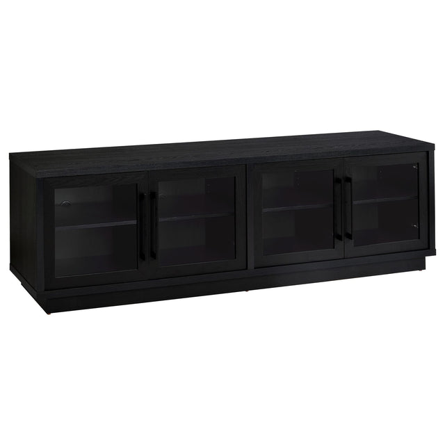 Medina 4-Door TV Stand for TVs up to 85 Inches Black from Decor Furniture