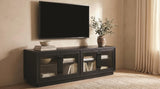 Medina 4-Door TV Stand for TVs up to 85 Inches Black view 2