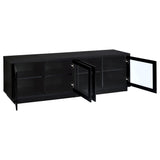 Medina 4-Door TV Stand for TVs up to 85 Inches Black view 3