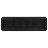 Medina 4-Door TV Stand for TVs up to 85 Inches Black view 4