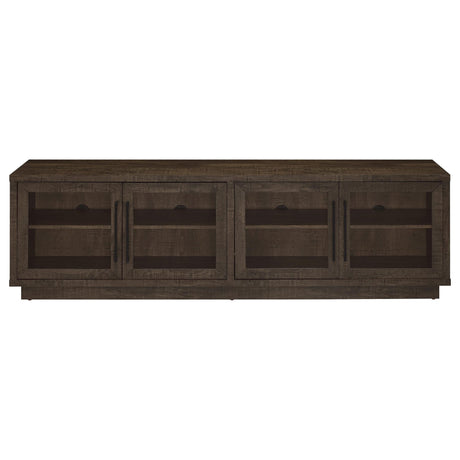 Medina 4-Door TV Stand for TVs up to 85 Inches Dark Rustic Mango view 4