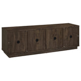 Medina 4-Door TV Stand for TVs up to 85 Inches Dark Rustic Mango view 7