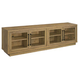 Medina 4-Door TV Stand for TVs up to 85 Inches Golden Oak from Decor Furniture