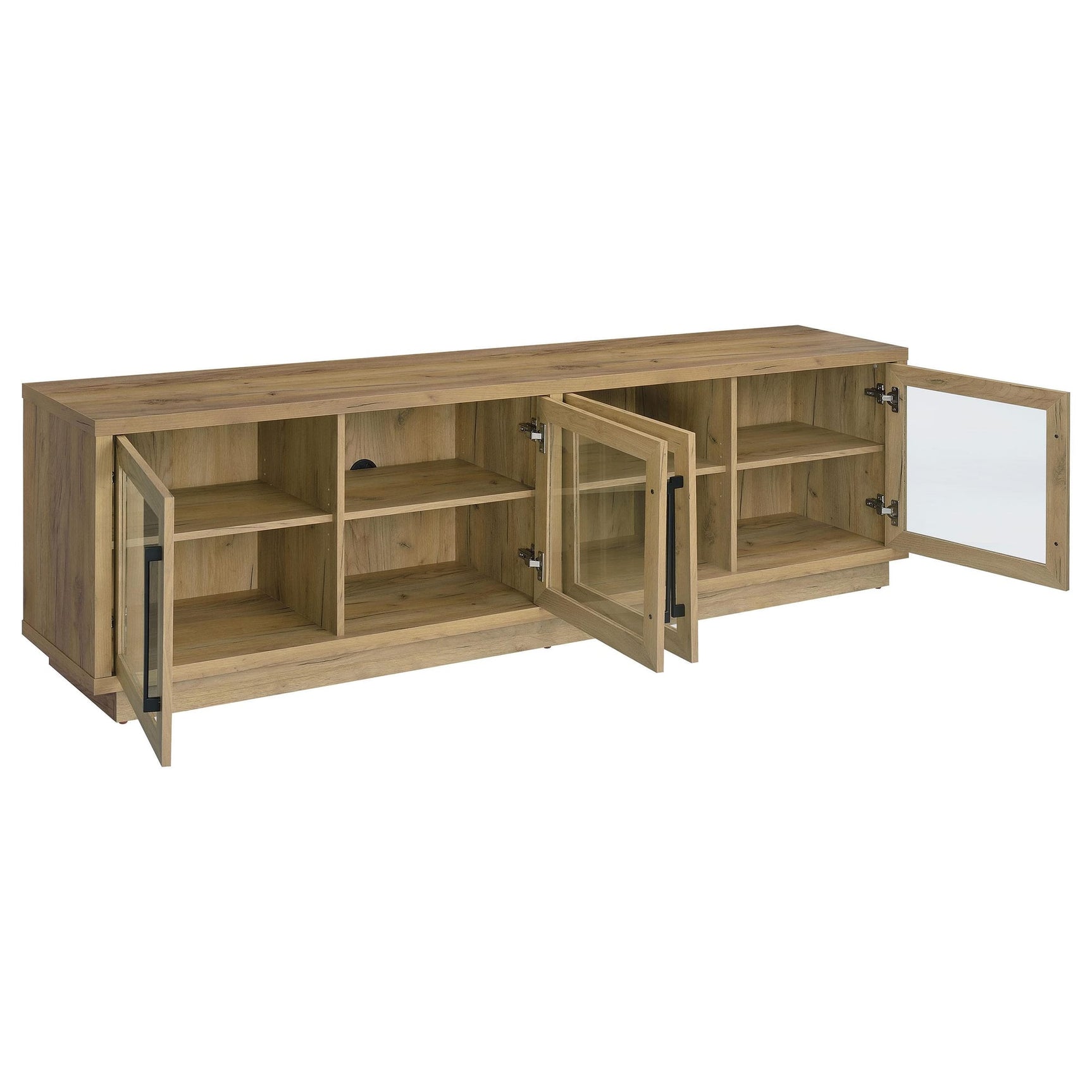 Medina 4-Door TV Stand for TVs up to 85 Inches Golden Oak view 3