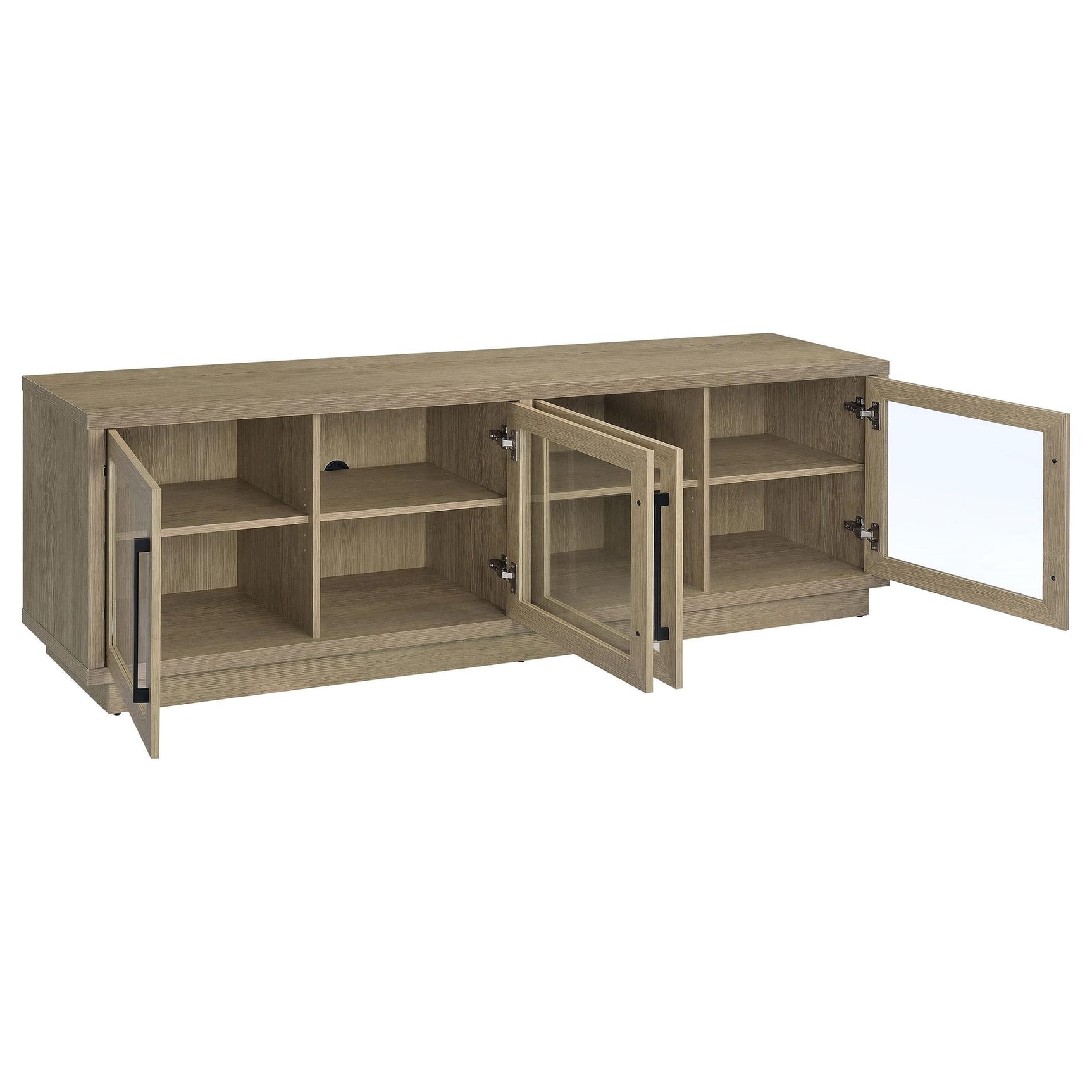 Medina 4-Door TV Stand for TVs up to 85 Inches Latte view 3