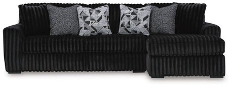Midnight-Madness Onyx 3-Piece Sectional with Chaise view 4