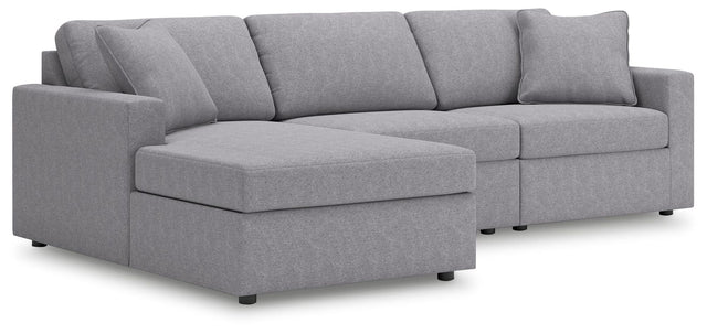 Modmax Granite 3-Piece Sectional Sofa Storage Chaise from Decor Furniture