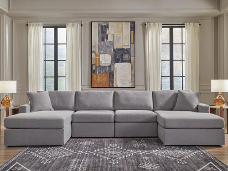 Modmax Granite 4-Piece Double Storage Chaise Sectional from Decor Furniture