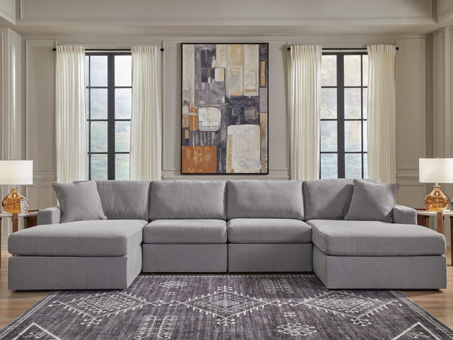 Modmax Granite 4-Piece Double Storage Chaise Sectional from Decor Furniture