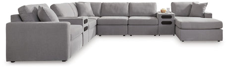 Modmax Granite 8-Piece Sectional with Storage Chaise and Audio Consoles from Decor Furniture