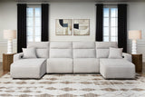 Modmax II Stone 4-Piece Reclining Sectional with Double Chaise from Decor Furniture