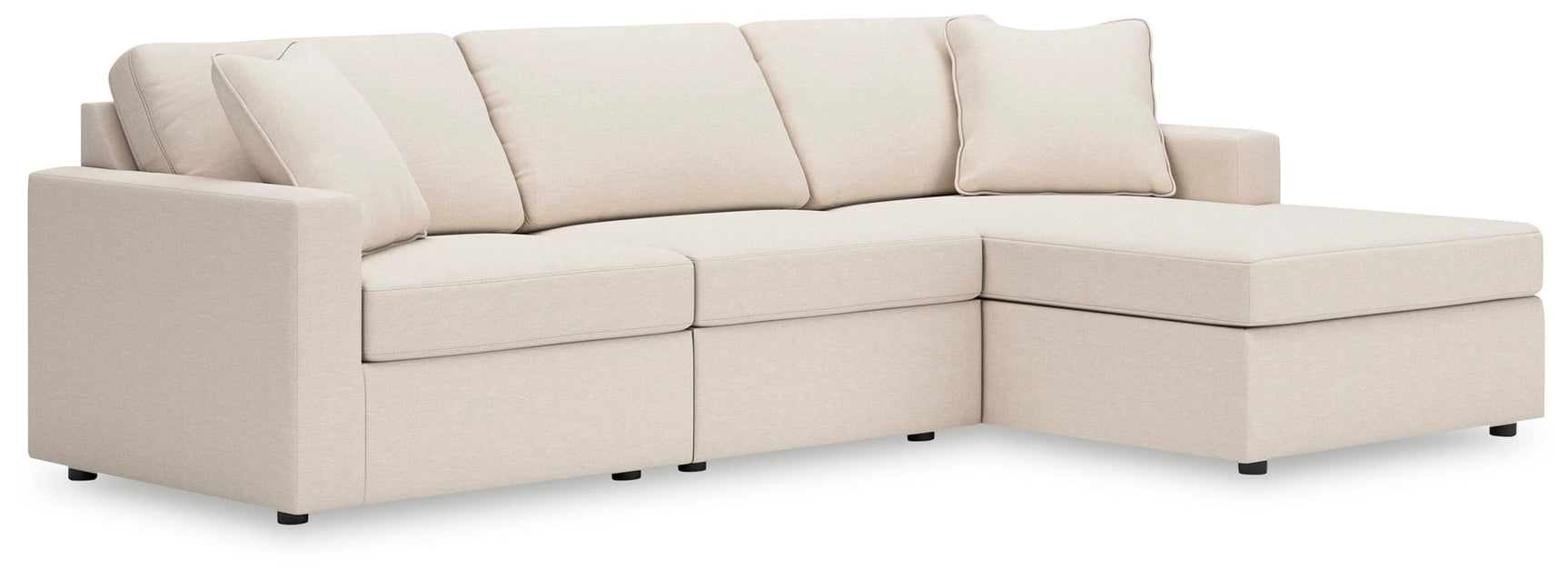 Modmax Oyster 3-Piece Sectional Sofa Storage Chaise from Decor Furniture