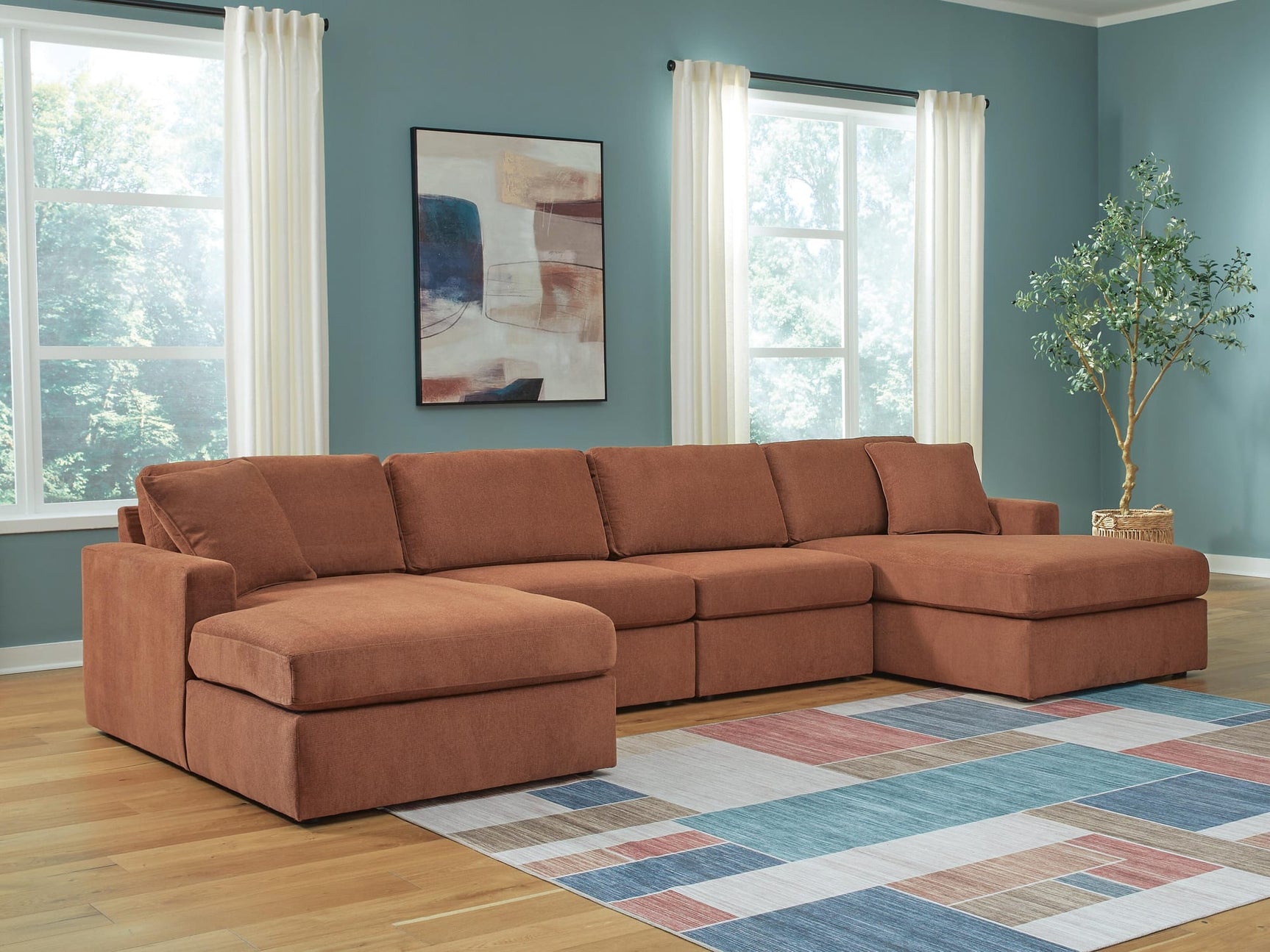 Modmax Spice 4-Piece Double Storage Chaise Sectional from Decor Furniture
