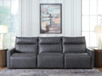 ModZ Blue 3-Piece Power Sectional Reclining Sofa from Decor Furniture