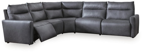 ModZ Blue 5-Piece Power Reclining Sectional view 3