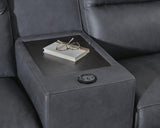ModZ Blue 6-Piece Power Reclining Sectional with Audio Console view 2