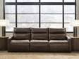 ModZ Chocolate 3-Piece Power Sectional Reclining Sofa from Decor Furniture