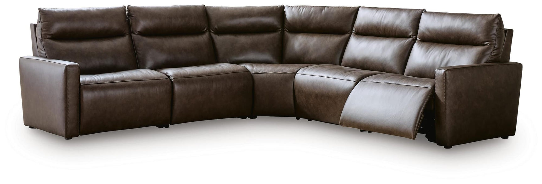ModZ Chocolate 5-Piece Power Reclining Sectional view 6